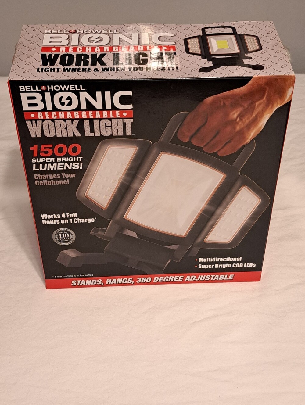 Bionic Rechargeable Work Light Charges Cellphone New